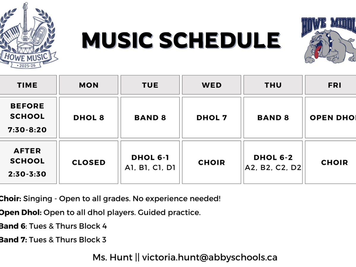 Music Schedule