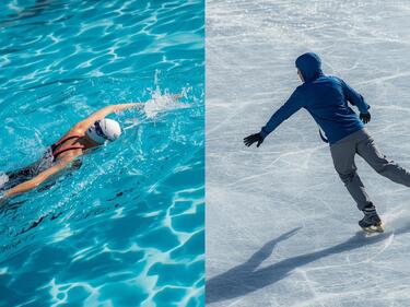 Swimming and Skating
