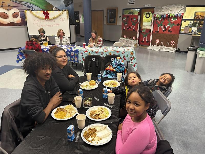 Family enjoying Bases dinner