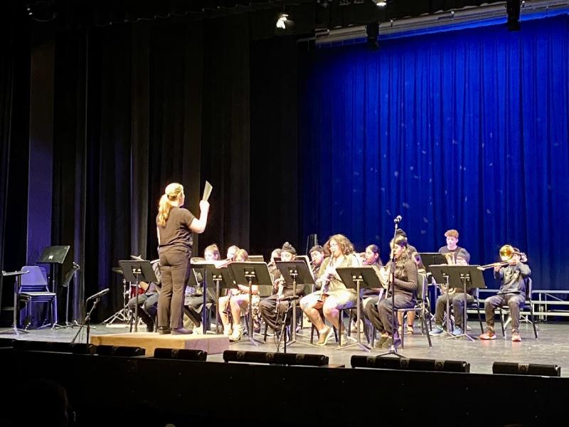 Howe band performing at the honours concert