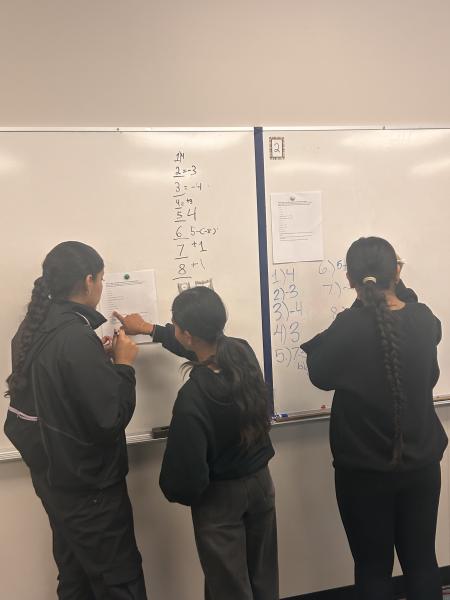 Students participating in a thinking classroom