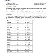 Swim/Skate Schedule