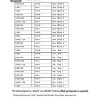 Swim/Skate Schedule